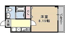 V-style西院 1Kの間取図画像