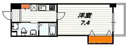 HF四条河原町レジデンス 1Kの間取図画像