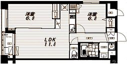 プラネシア神宮道 2LDKの間取図画像