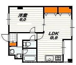 リエス西院 1LDKの間取図画像
