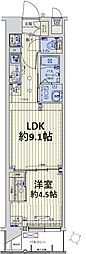 スワンズ京都東寺ガーデン 1LDKの間取図画像