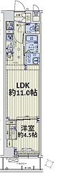 スワンズ京都東寺ガーデン 1LDKの間取図画像