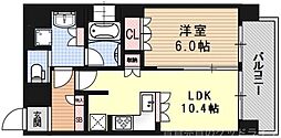 リーガル京都堀川中立売 1LDKの間取図画像