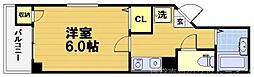 ヌフジャラン御前 1Kの間取図画像