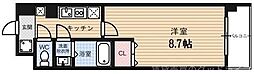 サンシティ烏丸高辻 1Kの間取図画像