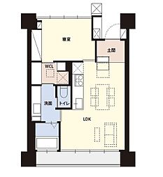 SHALIMARNISHIOJI 1LDKの間取図画像