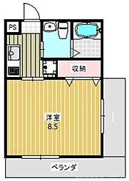 クレアラ・クーオ 1Kの間取図画像