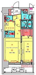 プレデコート西京極 1LDKの間取図画像