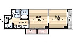 LE.SAPHIR西大路2 2Kの間取図画像