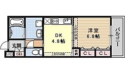 マ・リッチ西院 1DKの間取図画像
