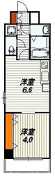 ICasa綾小路 1DKの間取図画像