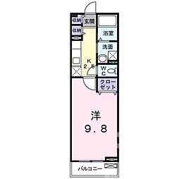セレーノS・K 1Kの間取図画像