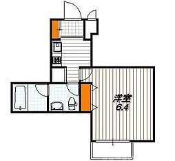 アーバンフラッツ四条西洞院 1Kの間取図画像