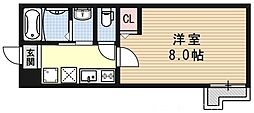 アークリード五条堀川 1Kの間取図画像