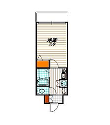プレサンス京大南 1Kの間取図画像