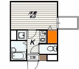 ZEST24 1Kの間取図画像