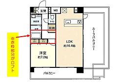 フォース三条 1LDKの間取図画像
