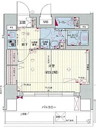 プレサンス京都四条大宮 1Kの間取図画像