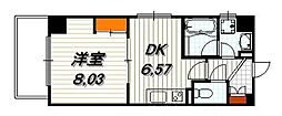 プラネシア星の子四条西洞院 1DKの間取図画像