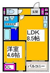 REGIES京都梅小路(レジエス京都梅小路) 1LDKの間取図画像