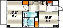 エステムプラザ京都河原町通2レジデンシャル 2Kの間取図画像