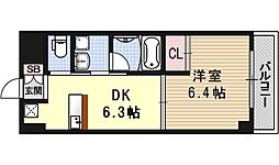 アンシャンテ 1DKの間取図画像