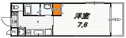 ウイング東山 1Kの間取図画像