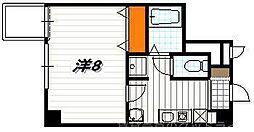 ベルフォーム平安 1Kの間取図画像