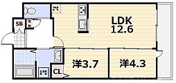 attrice円町(アトリーチェ円町) 1階/102