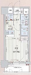 プレサンス京都四条河原町ネクステージ ワンルームの間取図画像