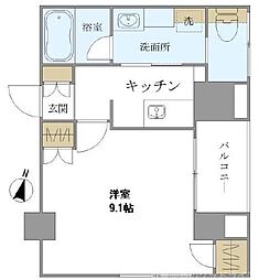 アラモードグラン御池 1Kの間取図画像
