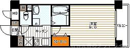 APEX京都御所西 1Kの間取図画像