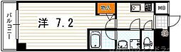 下鴨グランドビル 1Kの間取図画像