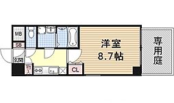 メゾン・トラスト京都梅小路公園 1Kの間取図画像