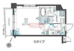 フェニックス西蒲田 5階1Kの間取り