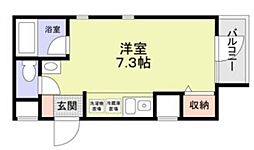 エスペリオ 2階ワンルームの間取り