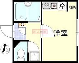 アーク西糀谷 ワンルームの間取図画像