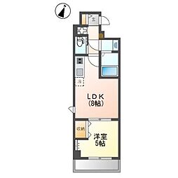 TKM 1LDKの間取図画像