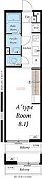 リブリ・矢口渡 1Kの間取図画像