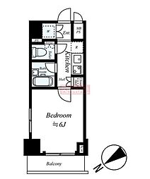 ルーブル東蒲田 1Kの間取図画像