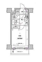 スパシエベルタ横浜 1Kの間取図画像