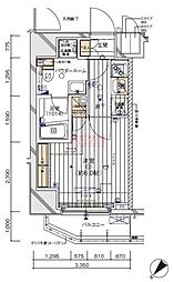 メインステージ川崎イースト 1Kの間取図画像