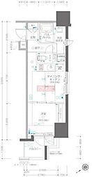 ZOOM川崎EAST 1DKの間取図画像