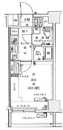 スパシエソリデ横浜鶴見 1Kの間取図画像
