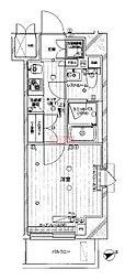 ルーブル川崎都町弐番館 1Kの間取図画像