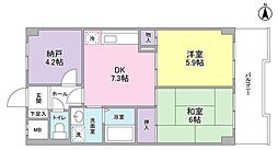 プリムローズ菊名壱番館 2SDKの間取図画像