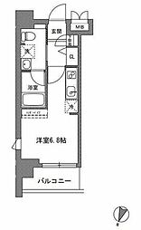 TLRレジデンス川崎大師 ワンルームの間取図画像