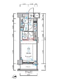 RELUXIA GRANDE 川崎 1Kの間取図画像