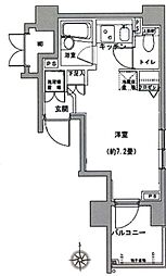 グラントゥルース大森 ワンルームの間取図画像