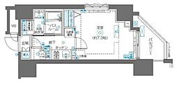 ZOOM川崎セカンド 1Kの間取図画像